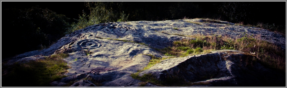 Neolithic rock art. Roughting Linn. Northumberland.