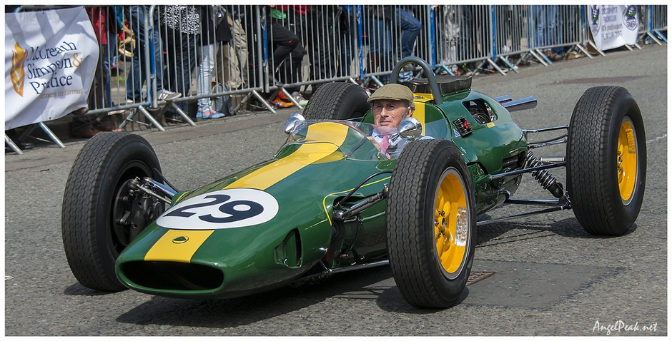 Sir Jackie Stewart in Jim Clark's Lotus